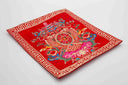 Auspicious Symbols Bell & Dorje Mat | Red