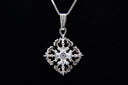 Large Double Vajra Pendant - Sterling Silver