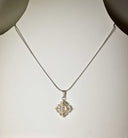 Large Double Vajra Pendant - Sterling Silver