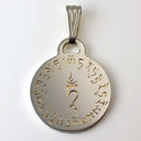 White Tara Mantra Pendant - Sterling Silver