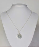 White Tara Mantra Pendant - Sterling Silver
