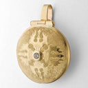 Double Vajra Locket - 9K Gold w/diamond