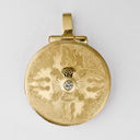 Double Vajra Locket - 9K Gold w/diamond
