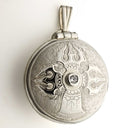 Large Dorje Locket - Sterling Silver
