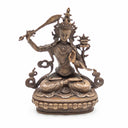 Manjushri Oxidized Copper Statue - 4"