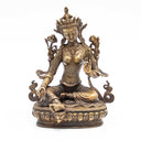 Green Tara Oxidized Copper Statue- 4"