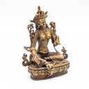 Green Tara Oxidized Copper Statue- 4"