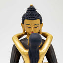 Extra Fine Partially Gilded Samantabhadra Statue 9"