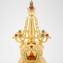 Gold Colored Stupa with Darani Scroll