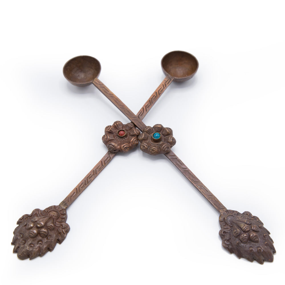 Antiqued Copper Ritual Spoons - Medium