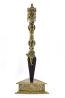Natsog Dorje - Meteorite Phurba with 9 Pronged Dorje - 11.5"