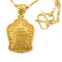 Gold plated Kalachakra Gau & Chain