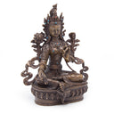 Green Tara Copper Statue - 8.5 inch