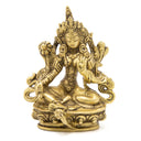 Green Tara Statue - Brass  - 4.25"