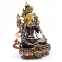 Green Tara Statue - 3 Metals - 14"