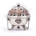 White Metal Hanging Incense Burner - 4 inch
