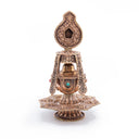 Embossed Copper Long Life Vase - 9 inch