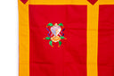 Red Cotton Auspicious Symbols Door Curtain