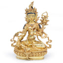 Red Tara Statue - Fully Gilded - 9"