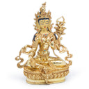 Red Tara Statue - Fully Gilded - 9"