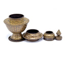 Rice Pot - Engraved Oxidized Copper