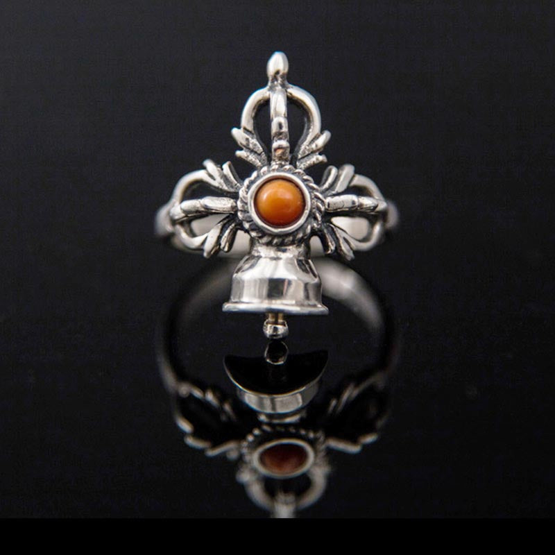 Bell and Dorje with Coral Ring