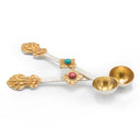 Silver and Gold Brushed Ritual Spoon Set - 4"