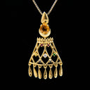 Stupa Pendant w/ gold and precious gems