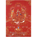 All Red Tara Thangka Print - A4-Giclee Print