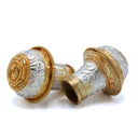 Gold and Silver Thangka Knob Set - Large