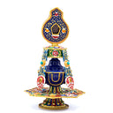 Tsebum - Long Life Vase - Painted Blue - 8.5"