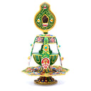 Tsebum - Long Life Vase - Painted Green - 8.5"