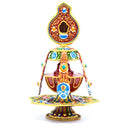 Tsebum - Long Life Vase - Painted Red - 8.5"
