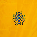 Yellow Cotton Auspicious Symbols Door Curtain