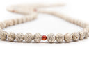 Lotus Seed and Carnelian Mala - 8mm