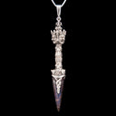 Sterling Silver and Meteorite Phurba Pendant