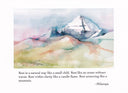 Unmoving Mountain Greeting Card