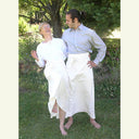 Wraparound White Chuba Skirt