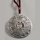 White Metal Auspicious Symbols Pendant