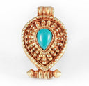 Gold-Plated Turquoise Teardrop Gau