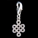 Sterling Endless Knot with CZ Bhum Counter