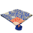 Blue and Gold Flower Folding Text Cover