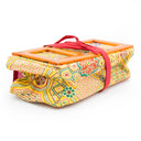 Yellow Khadi Brocade Text Holder - Small