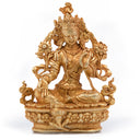 Green Tara Gold Statue - Mini