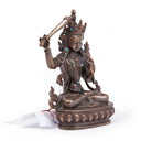 Manjushri Oxidized Copper Statue - 5"