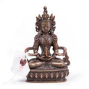 Amitayus Oxidized Copper Statue - Small