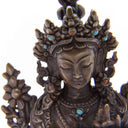 Green Tara Oxidized Copper Statue - 5"