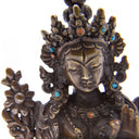 White Tara Oxidized Copper Statue - 5"