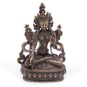 White Tara Oxidized Copper Statue - Small