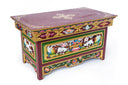 Snow Lion Carved Folding Wooden Table